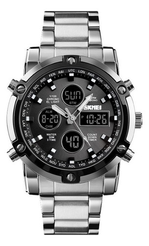 Skmei 1389 Reloj Hombre Análogo Digital Acero Inoxidable 