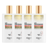 Combo X4 Loreal Uv Defender Fotoprotector Fps 50+ Fluido 40g