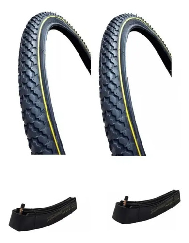 Llanta Rodada 26 De Carga Triciclo Vee Rubber 2pz + Cámaras