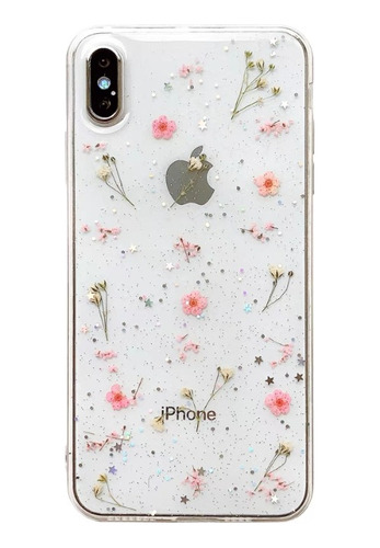 Funda Dried Flowers Para iPhone 12 11 Pro Max Xr Xs 8 7 Plus