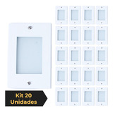 Kit 20 Balizador De Embutir Escada Parede Cx 4x2 Alumínio Cor Branco 110v/220v