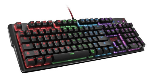 Teclado Gaming Kb Mecanico Iluminado Rgb Maxell Color Del Teclado Negro