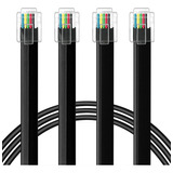 Necables Paquete De 2 Cables Rj12 De 3 Pies Rj12 6p6c Macho