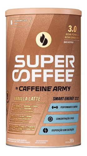 Supercoffee Economic Vanilla Latte Latão 380gr Caffeine Army Sabor Vanilla Latte