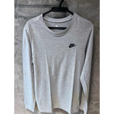 Camiseta Cinza Nike Manga Longa (tamanho P)