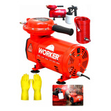 Mini Compressor Ar Direto Tufão 370w Bivolt Worker Vermelho 