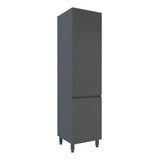 Despensero Armario Mueble Multifuncion Alto 2 Ptas. Melamina Color Gris Sombra