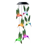 Campanillas De Viento Solares Led Con Forma De Colibrí, Luce