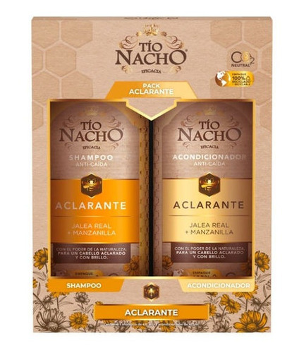  Pack Tio Nacho Aclarante Shampoo + Acondicionador 415 Ml