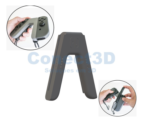 Suporte Conect Controle Nintendo Switch Joy Con - Grip Em V