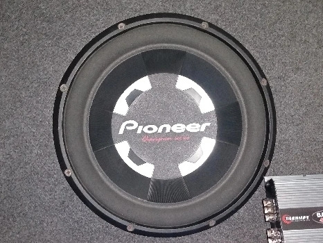 Subwoofer Pioneer + Caja De Madera Forrada 