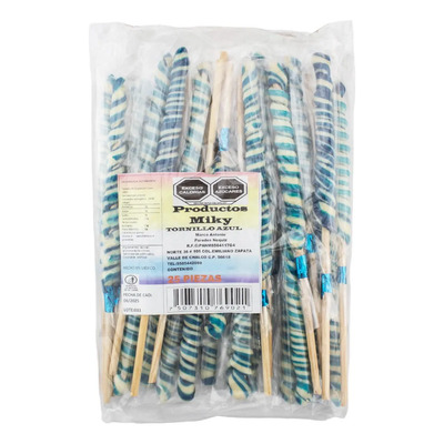 Paleta Tornillo Espiral Caramelo Dulce Chilindrina Azul | MercadoLibre