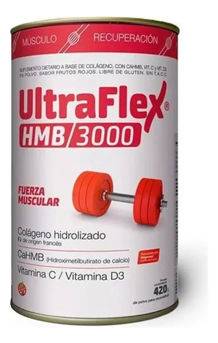 Ultraflex Hmb 3000 Colágeno Muscular Polvo 420g