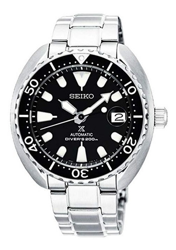 Reloj Seiko Mini Turtle Negro Acero Buzo Srpc35