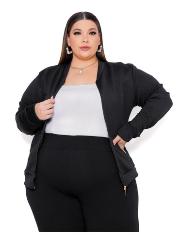 Jaqueta Matelasse Bomber Feminina Plus Size