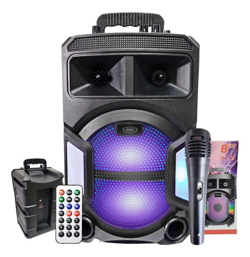 Caixinha De Som Grande Mp3 Fm Usb Pendrive 1000w Karaoke Led