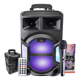 Caixinha De Som Grande Mp3 Fm Usb Pendrive 1000w Karaoke Led