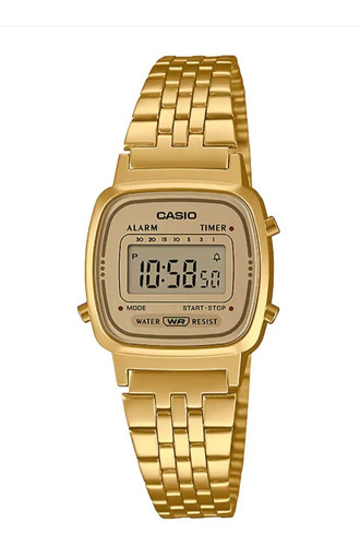 Reloj Casio Vintage La670wetg-9a Dorado De Mujer 
