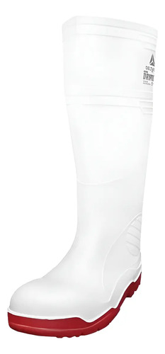 Bota Industrial Drypro 5 Pvc Blanca Roja ( 10 Pares ) | Envío gratis