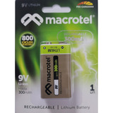 Bateria Recargable 9v 290 Mah Macrotel 1unidad Gran Calidad 