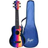 Ukelele Soprano Sunset Elise Ecklund Flight Tus-ee Con Funda Color Azul