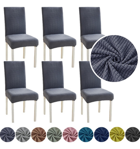 6 Pzas Funda Elastica Protectora Para Silla Comedor Grueso