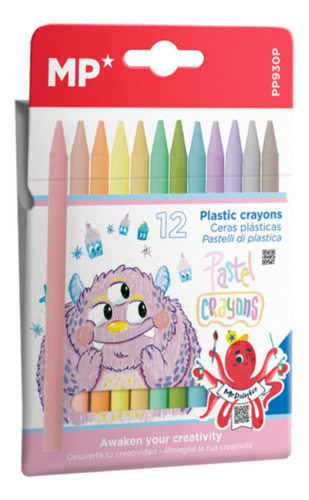 Juego De Crayones Kids 12uds Colores Pastel Mexicopaper