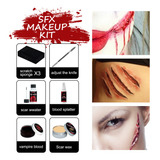 Kit De Maquillaje De Halloween Con Cera Para La Piel, Pintur