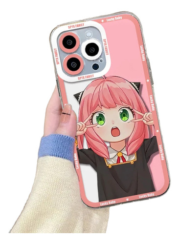 Funda De Teléfono Kawaii Anya Spy X Anime Para iPhone 15 14