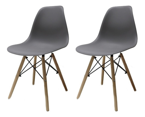 Kit 2 Cadeiras Para Mesa Sala Jantar Charles Eiffel Eames 