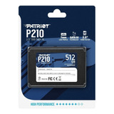 Disco Interno Ssd 2.5 Patriot P210 512gb Sata3 Negro