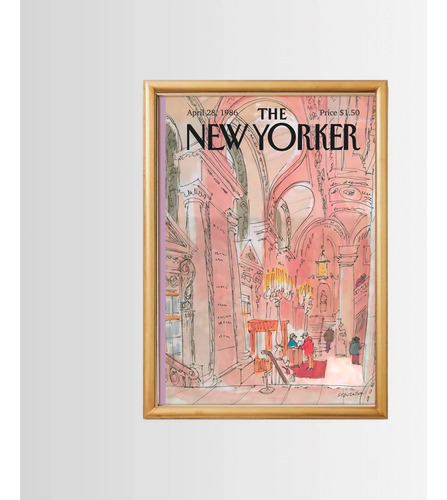 The New Yorker Art Cover Cuadros Con Marco De Madera Varios