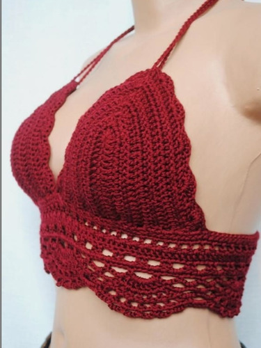 Crop Top Tejido Crochet