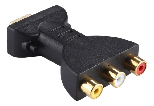 Adaptador Hdmi Macho A 3 Rca De Vídeo Y Audio Chapado En Oro