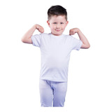 Camiseta Camisilla Blanca Básica Cuello Redondo Infantil 