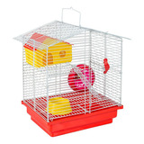 Gaiola 2 Andares Hamster Com Teto Aramado Completa Jel Plast