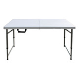 Mesa De Camping Dobrável 127x61cm Vira Maleta Importway Cor Branco