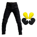 Protección Pantalon Para Moto Hombre Con Armadura Jeans  [u]