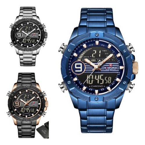 Reloj Naviforce Original Nf 9146 Acero Inoxidable + Estuche