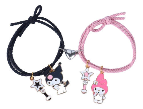 Par Pulseras Kuromi Melody Amistad Pareja Kawaii Regalo