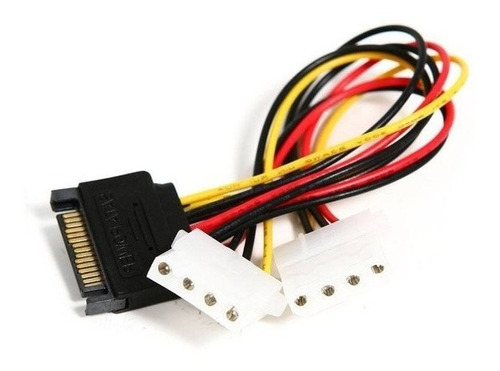 Cable Hub Adapt Poder Sata 15 Pin Macho A 2x Molex Ide 4 Pin