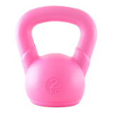 Pesas Rusas 2 Kg Pvc Kettlebell Pesa Rusa Cross Gym Fitness Color Rosa