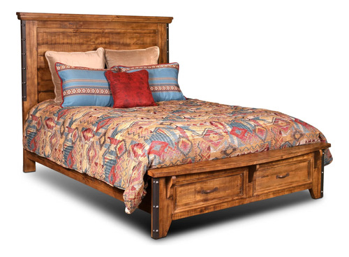 Sunset Trading Cama Queen Rustic City De Roble Natural