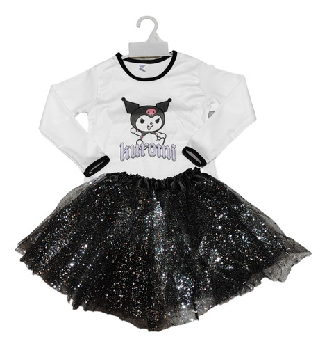 Disfraz Infantil Vestido Tutu Kuromi 2 Piezas