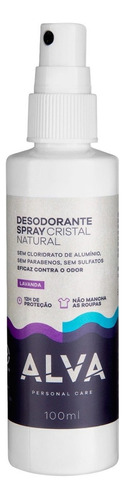 Desodorante Spray Lavanda Cristal 100ml Importado Alva 