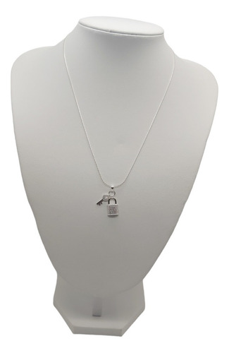 Cadena Mujer Con Colgante Candado Plata 925 - Collar