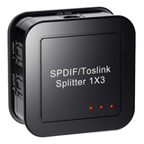 Divisor De Audio Óptico Digital 1x3, Spdif Toslink Digital