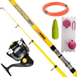 Kit Pesca Reel Pejerrey Rio + Tanza +  Evolution 4 Mts