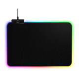 Mousepad Gamer Led Rgb Usb 25 X 35 Cm Negro