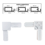 Cantoneira Perfil Aluminio Tela Mosquiteira 12 Unidades